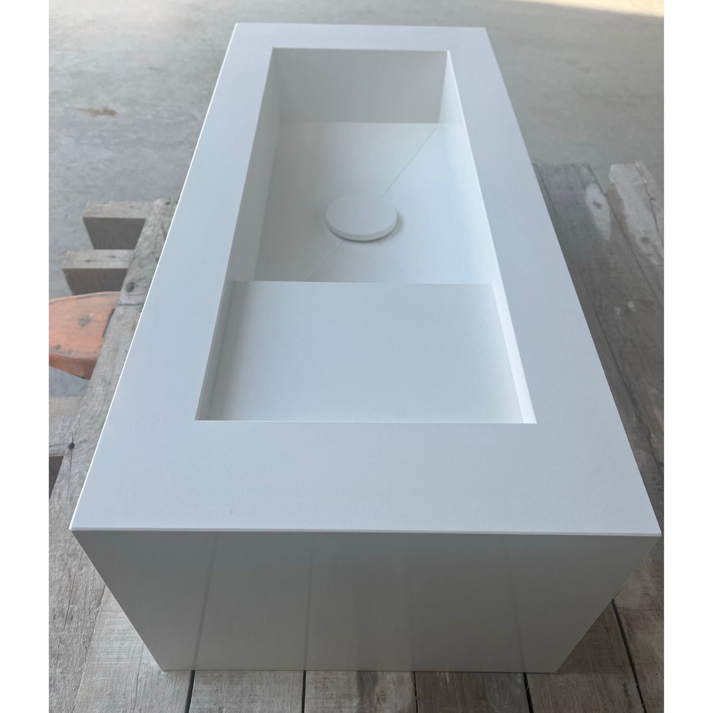 White Quartz Handcrafted Kitchen and Bathroom Sink - Engineered Stone Durability