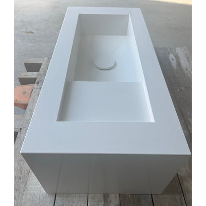 White Quartz Handcrafted Kitchen and Bathroom Sink - Engineered Stone Durability