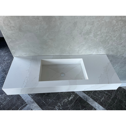 Calacatta Gold Engineered Quartz Kitchen Sink - Luxury Handcrafted Premium Design