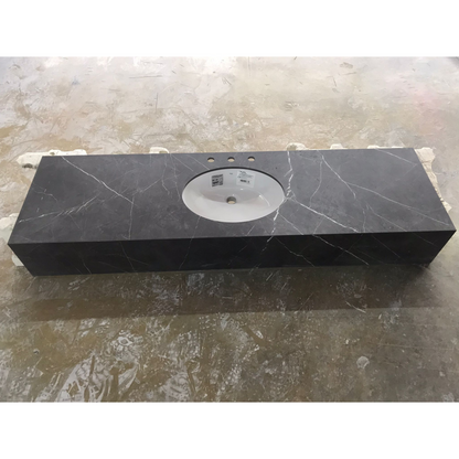 Pietra Grey Matte Porcelain Rectangular Sink - Contemporary Style
