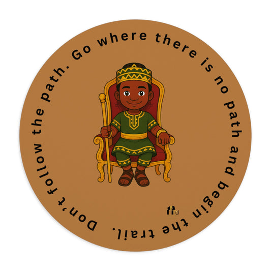 Young King "Go where there is no path" Acrylic Wall Clock