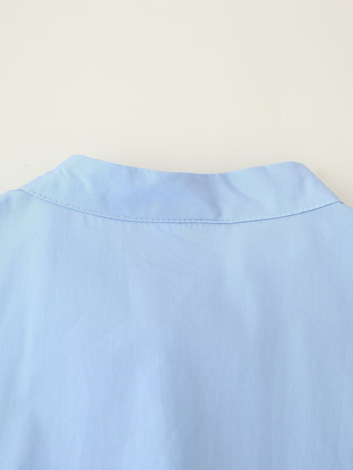 Summer Women Casual Loose round Neck Breasted Puff Sleeve Dress