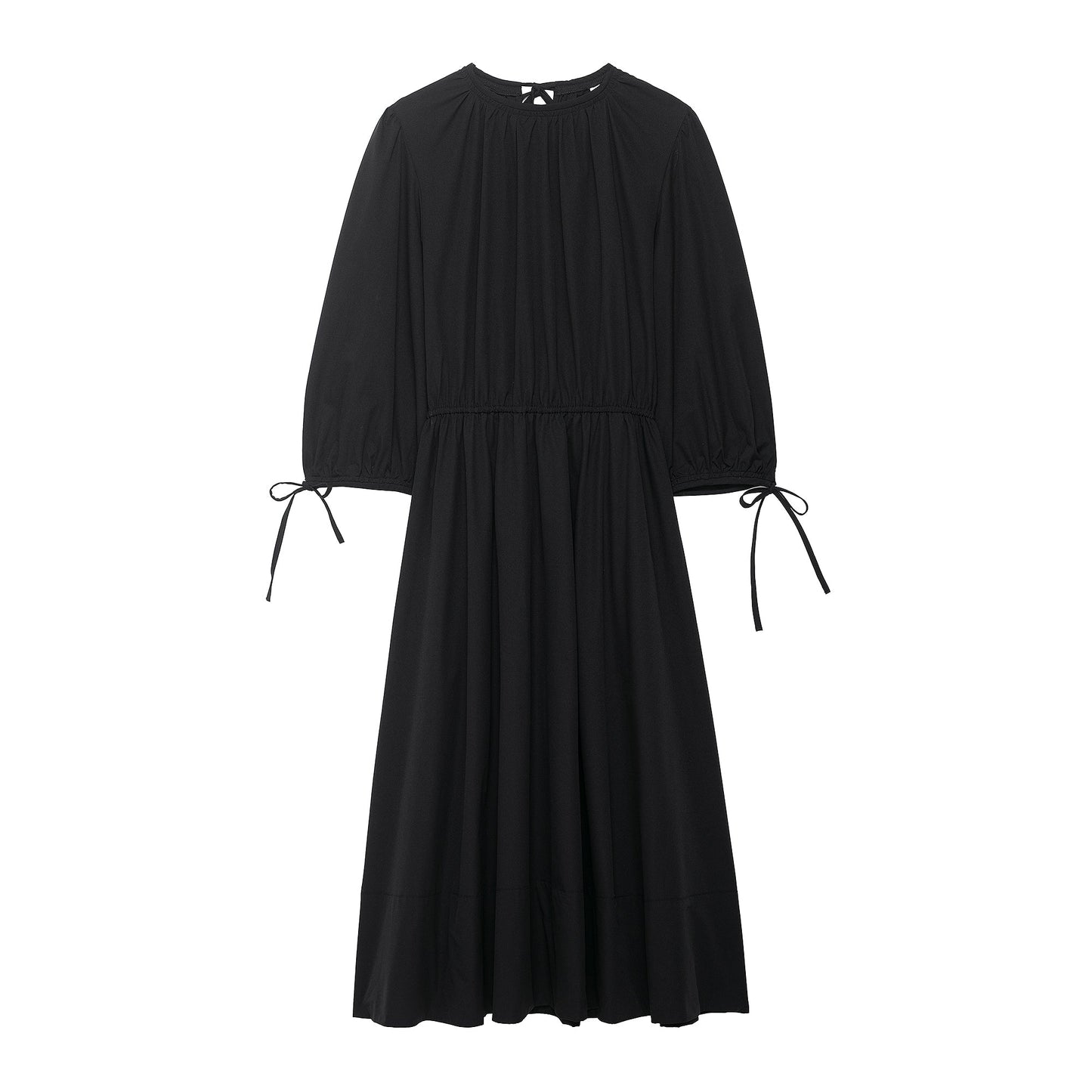 Women Pleated Poplin Dress