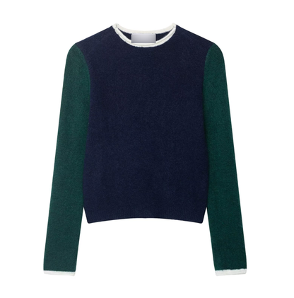 Women Wear Casual Loose Contrast Color Knitwear
