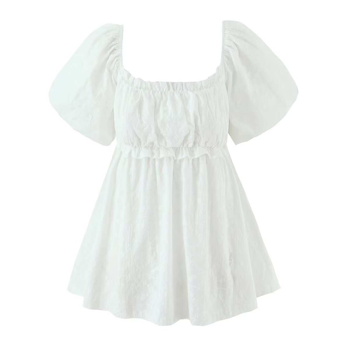 Sweet Puff Sleeve Niche Doll Shirt for Women Spring Autumn All Matching Pullover Loose Top