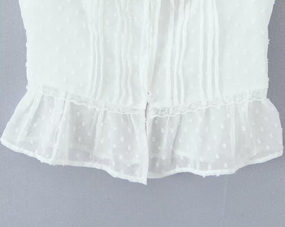Atmosphere Lace Sleeveless Small Top Niche Lace up Waist Tight Sexy Short Sexy Shirt Vest