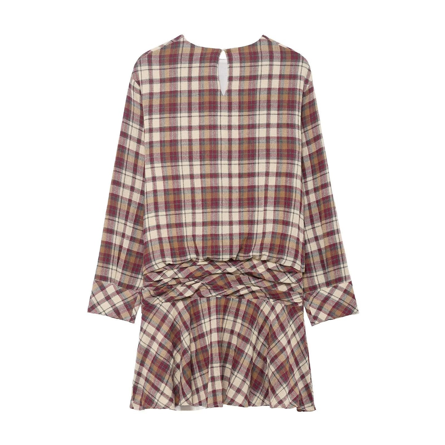 Women Clothing Summer Fashionable Plaid Mini Dress