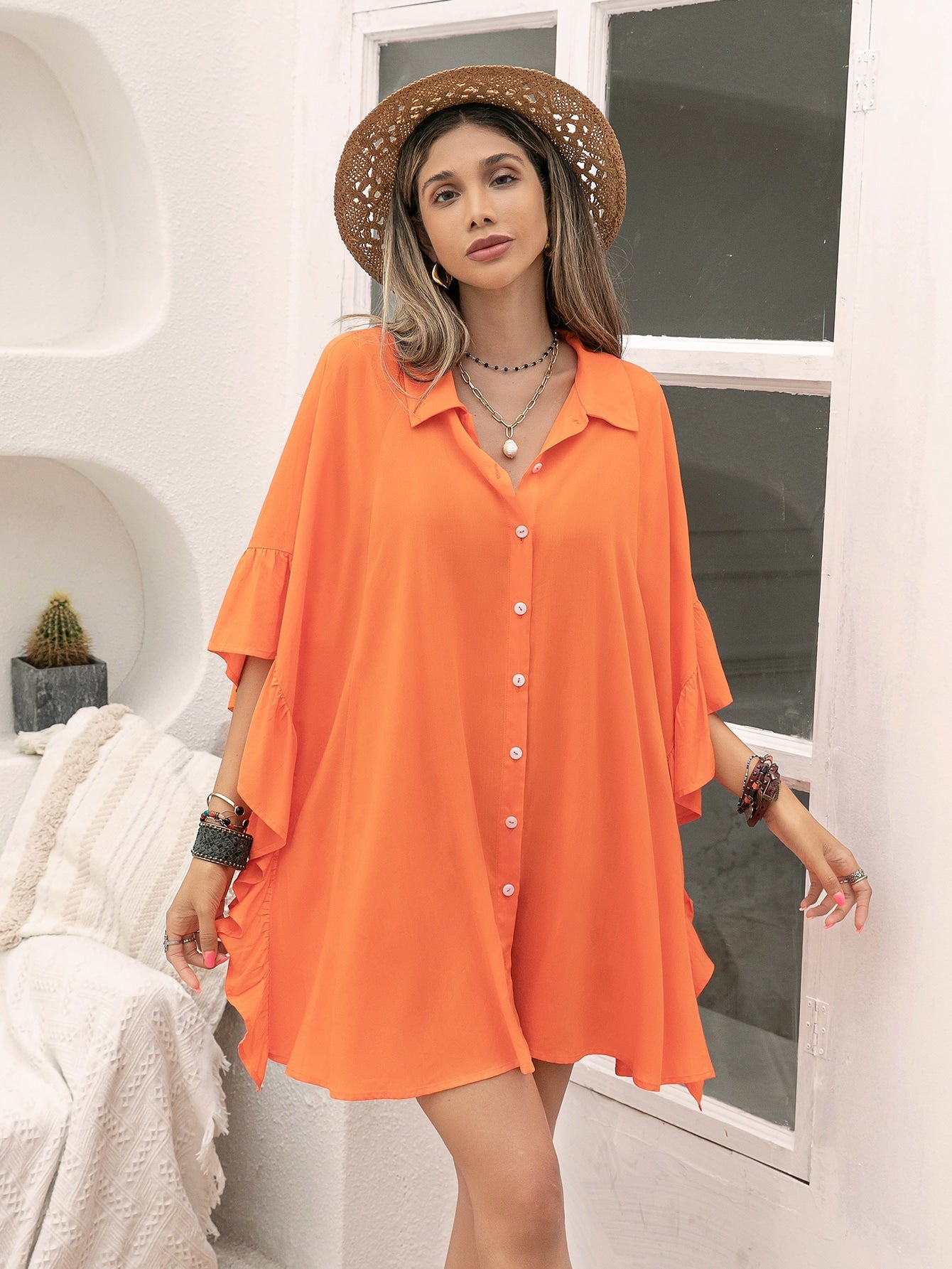 Women Casual Vacation Long-Sleeved Shirt