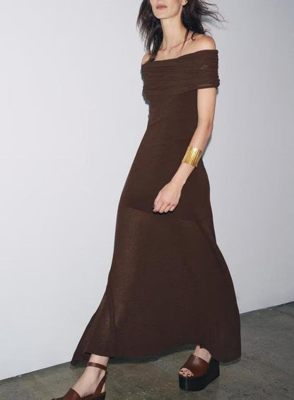 Summer Sense Cold Shoulder Knitted Dress