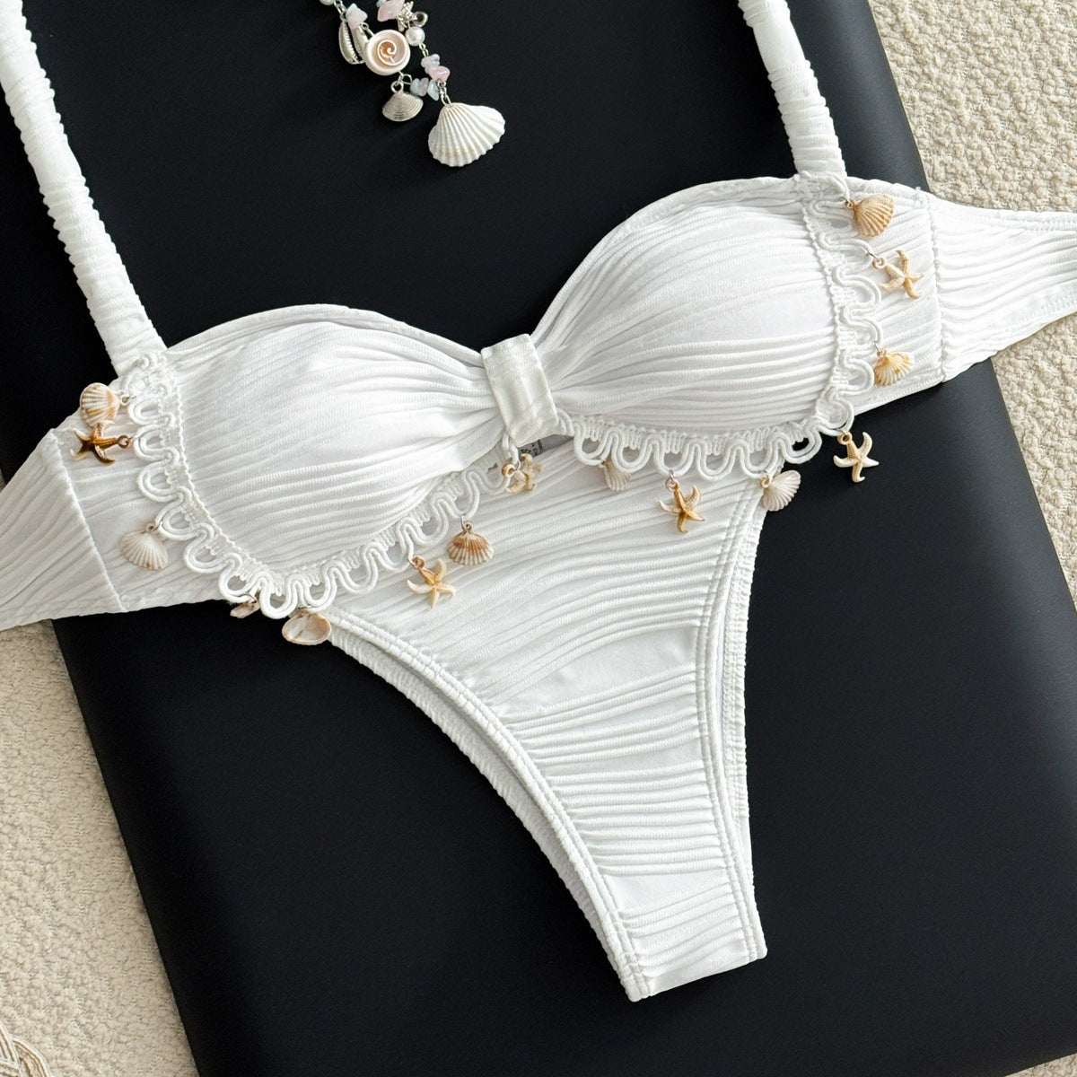 Swimsuit Sexy Starfish Shell Tassel Swimsuit Beach Seaside Vacation Bikini