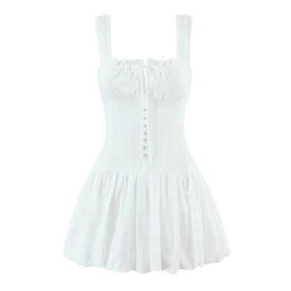 Lace Sling Women Waist Tight Design Slimming Pure Sexy Bud Short Dress