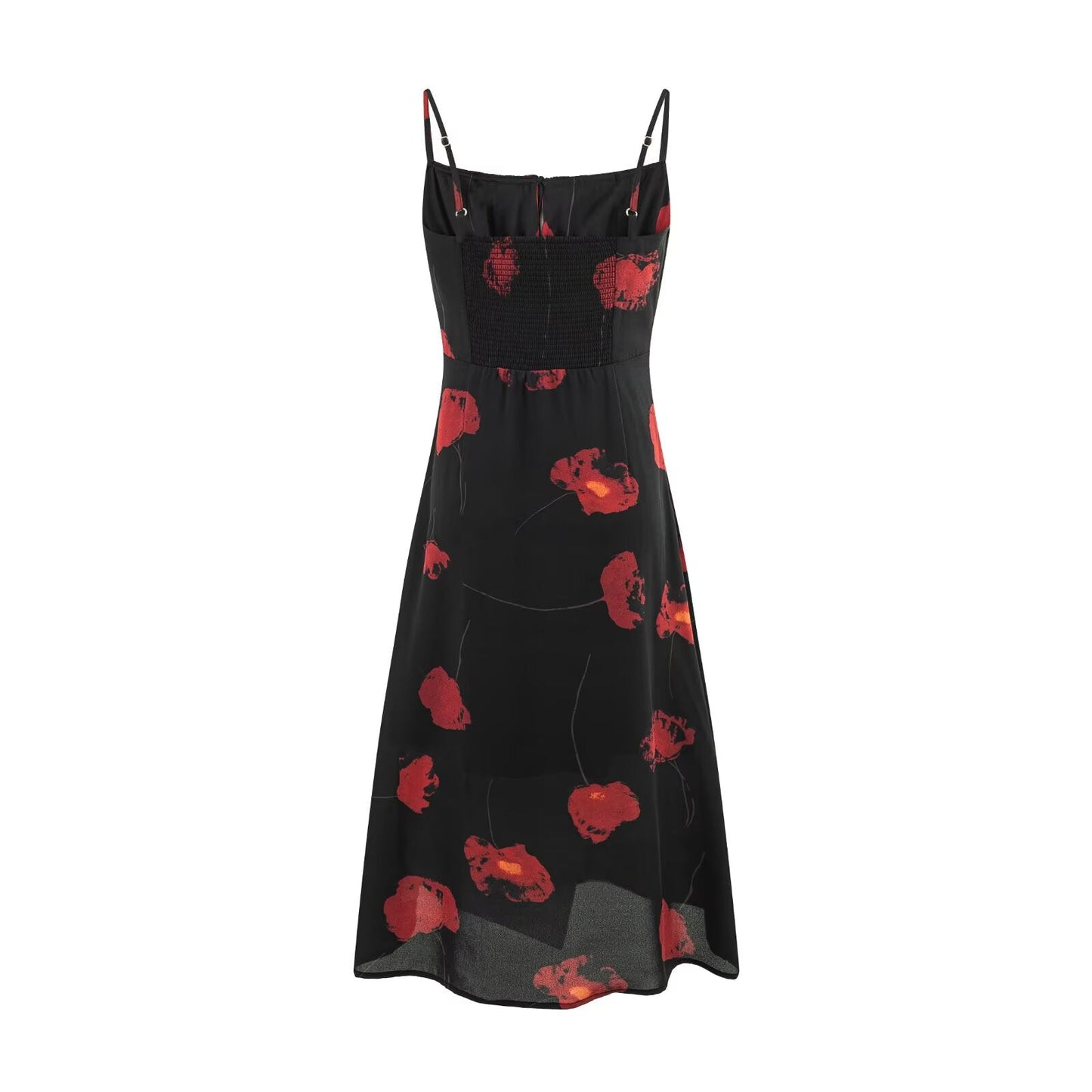Summer Sweet Seaside Vacation Waist Slimming Printing Slip Dress