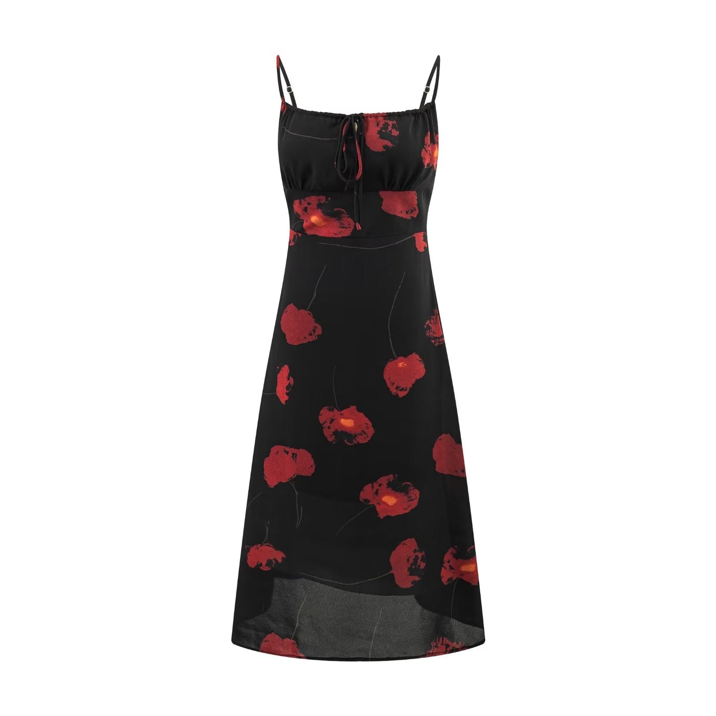 Summer Sweet Seaside Vacation Waist Slimming Printing Slip Dress