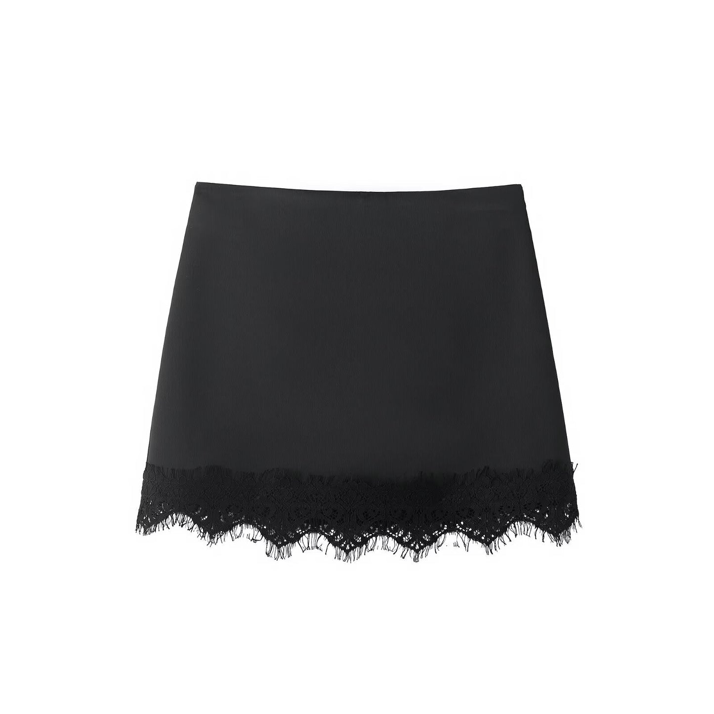 Autumn Winter Lace Hem Skirt Culottes
