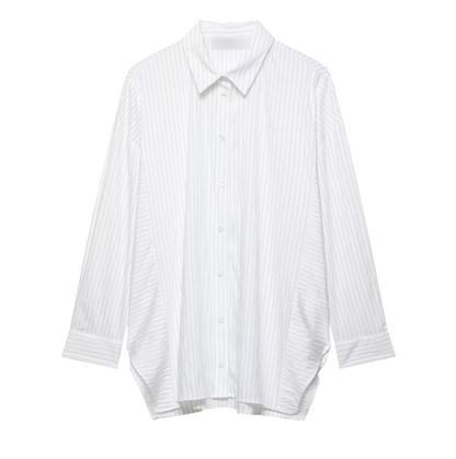 Women Clothing Top Product Stripes Loose Shirt