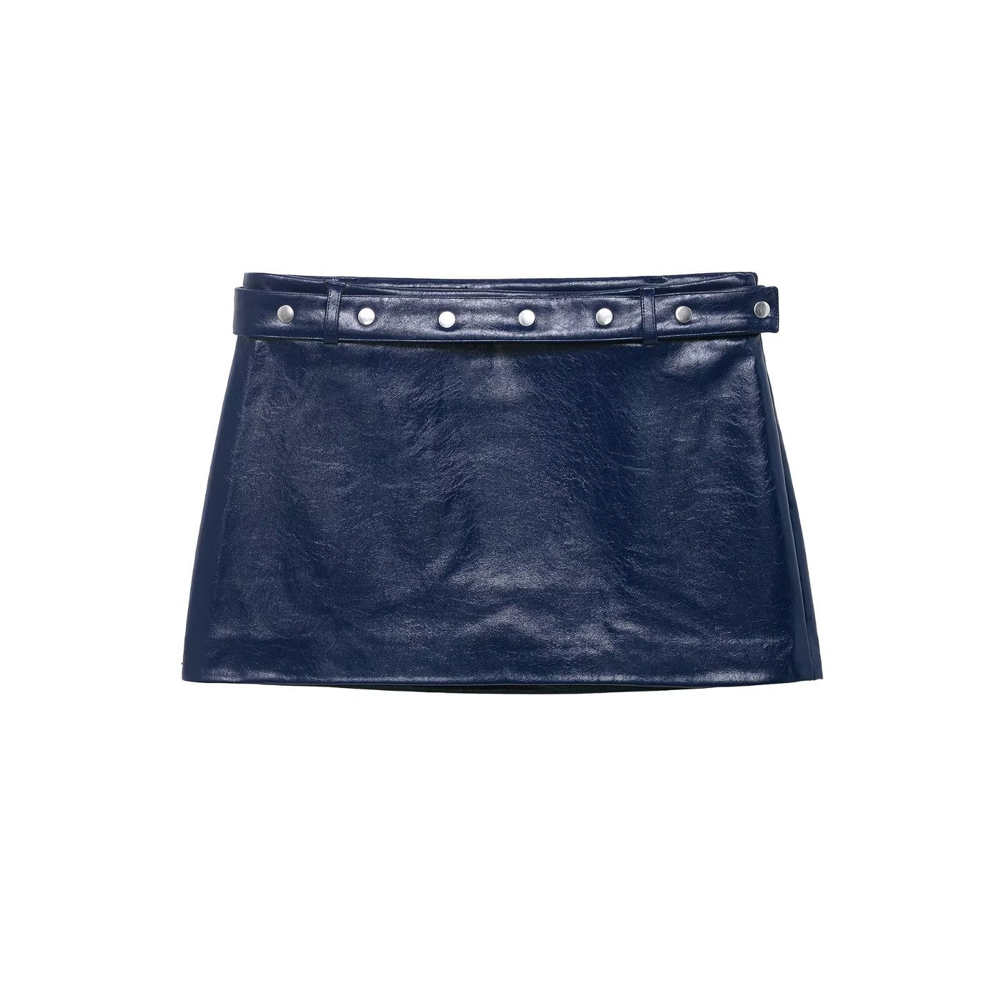 Women Clothing Casual Two Piece Sets Leather Vest Mini Skirt