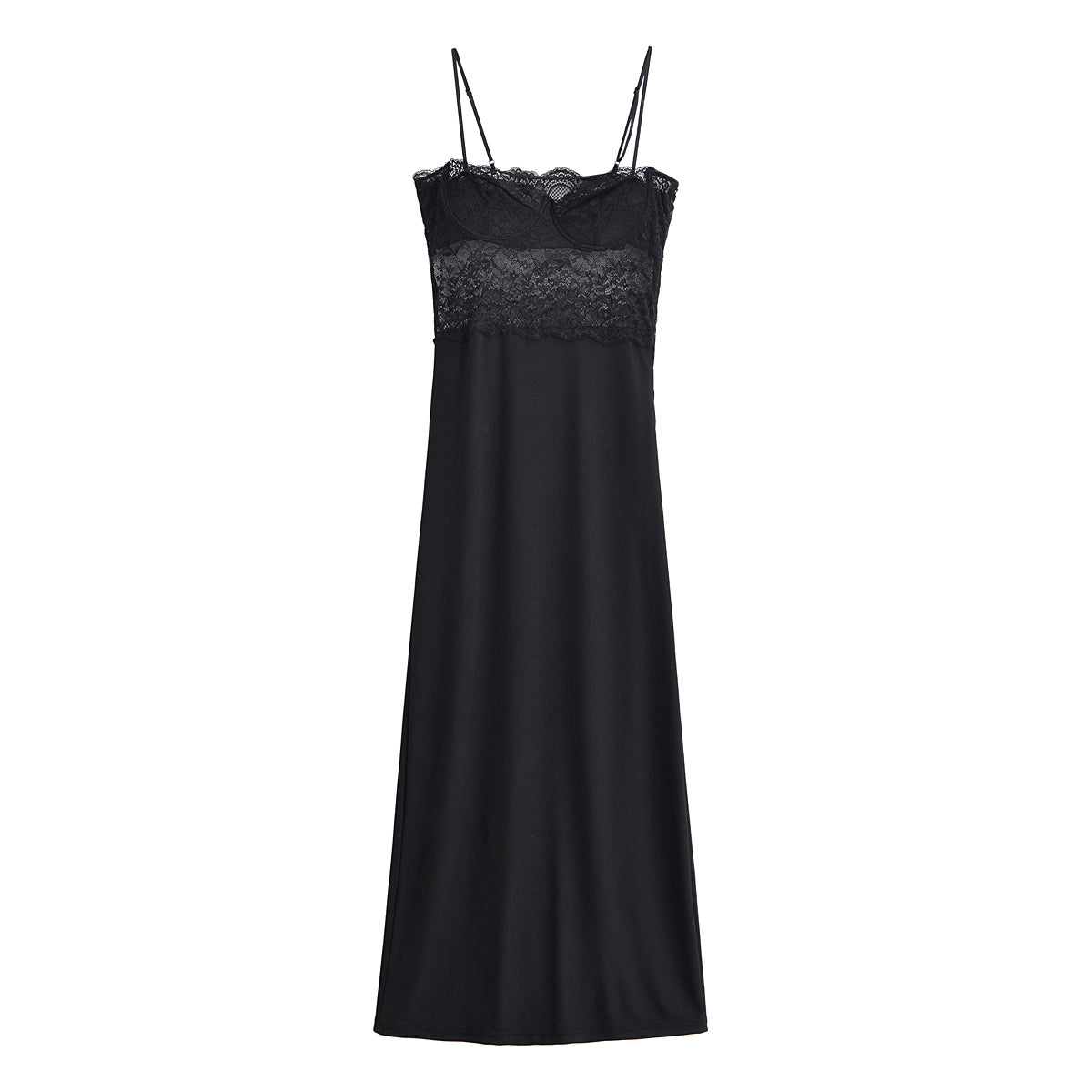 Women Clothing Spring Sexy Lace Splicing Sling Dress