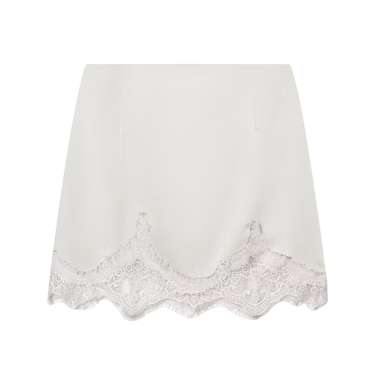 Women Clothing Fashionable Casual High Waist Sexy Lace Stitching Hip Short Skirt