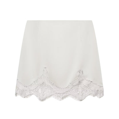 Women Clothing Fashionable Casual High Waist Sexy Lace Stitching Hip Short Skirt