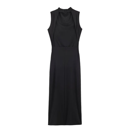 Women Clothing Summer French Sexy Backless Dress