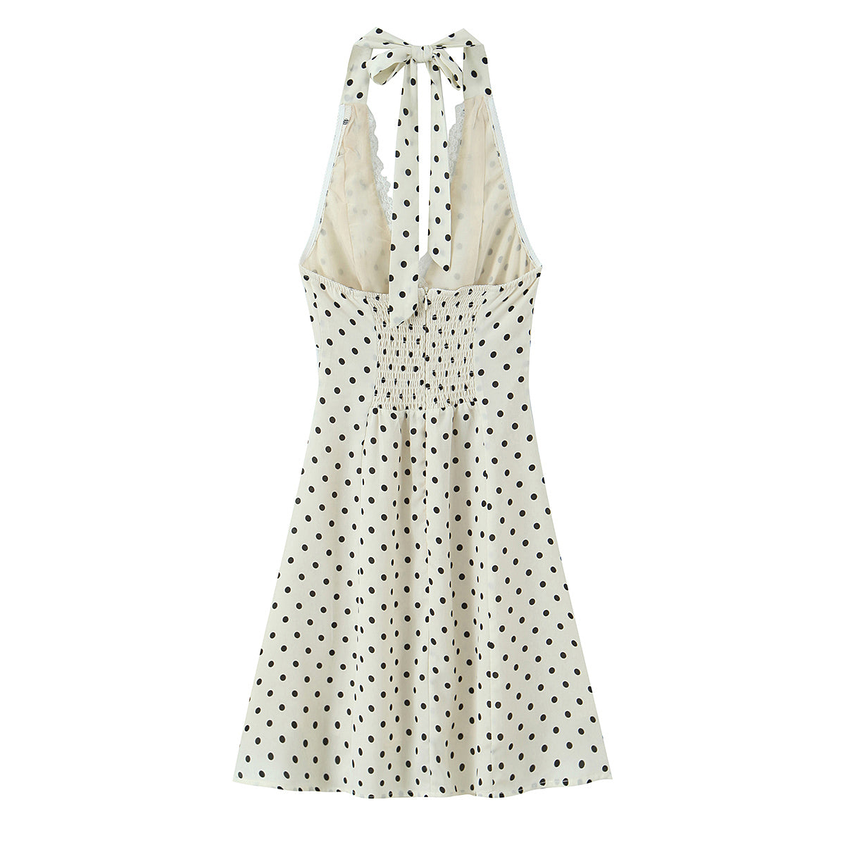 Spring Lace Lace Band Halter Backless Slimming Dress