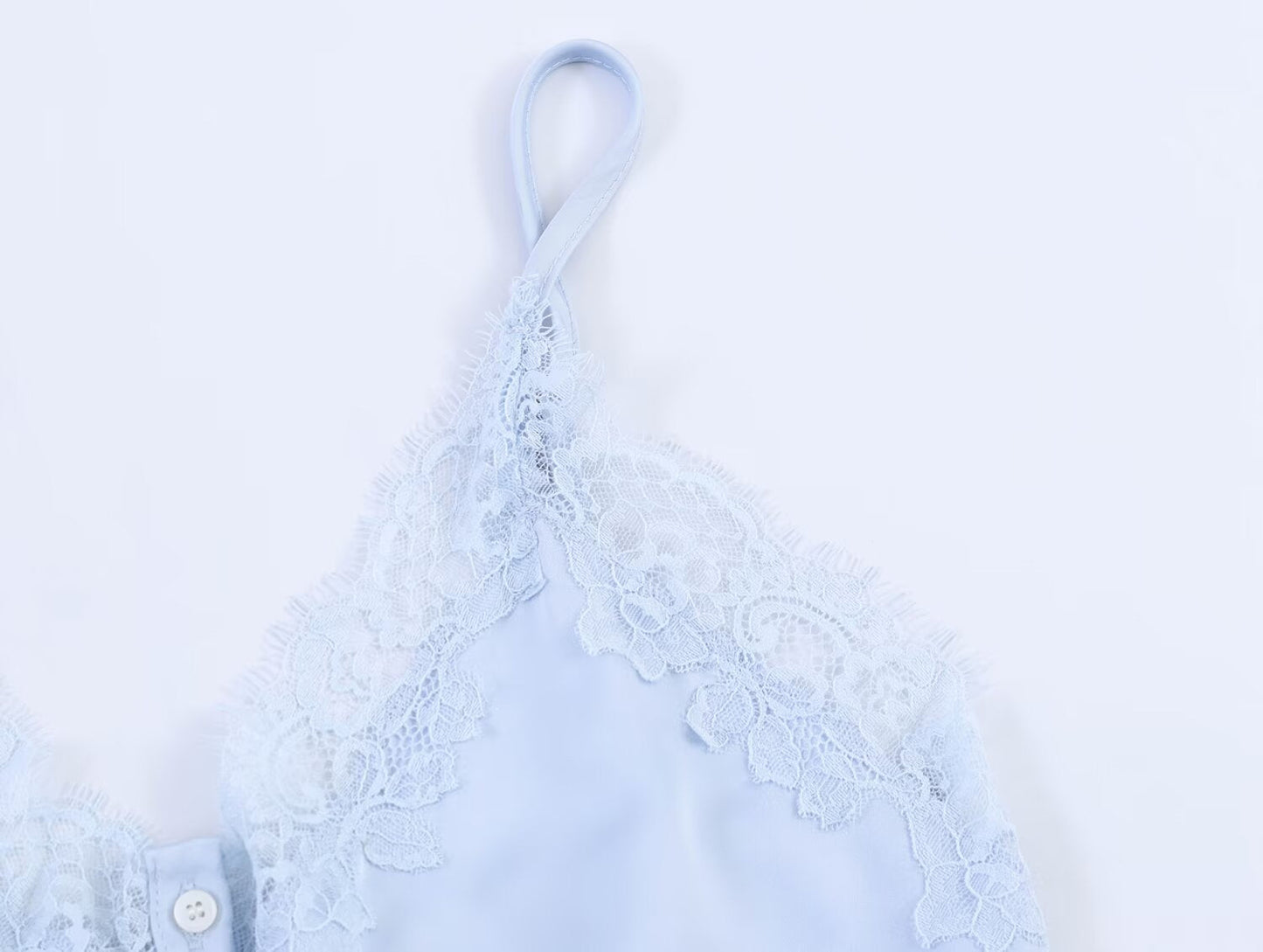 Women Clothing Lace Decorative Silk Satin Texture Top Camisole