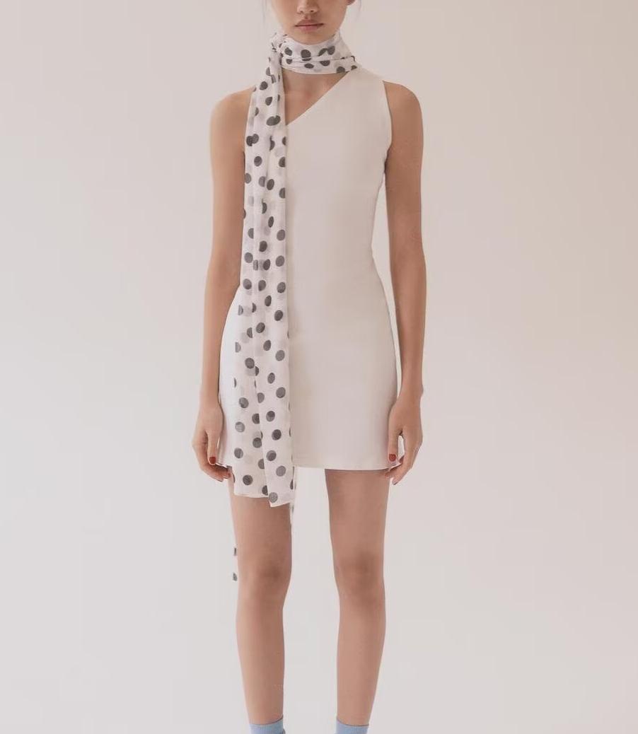 Women Clothing Summer Sexy Sexy Polka Dot Hanging Collar Dress