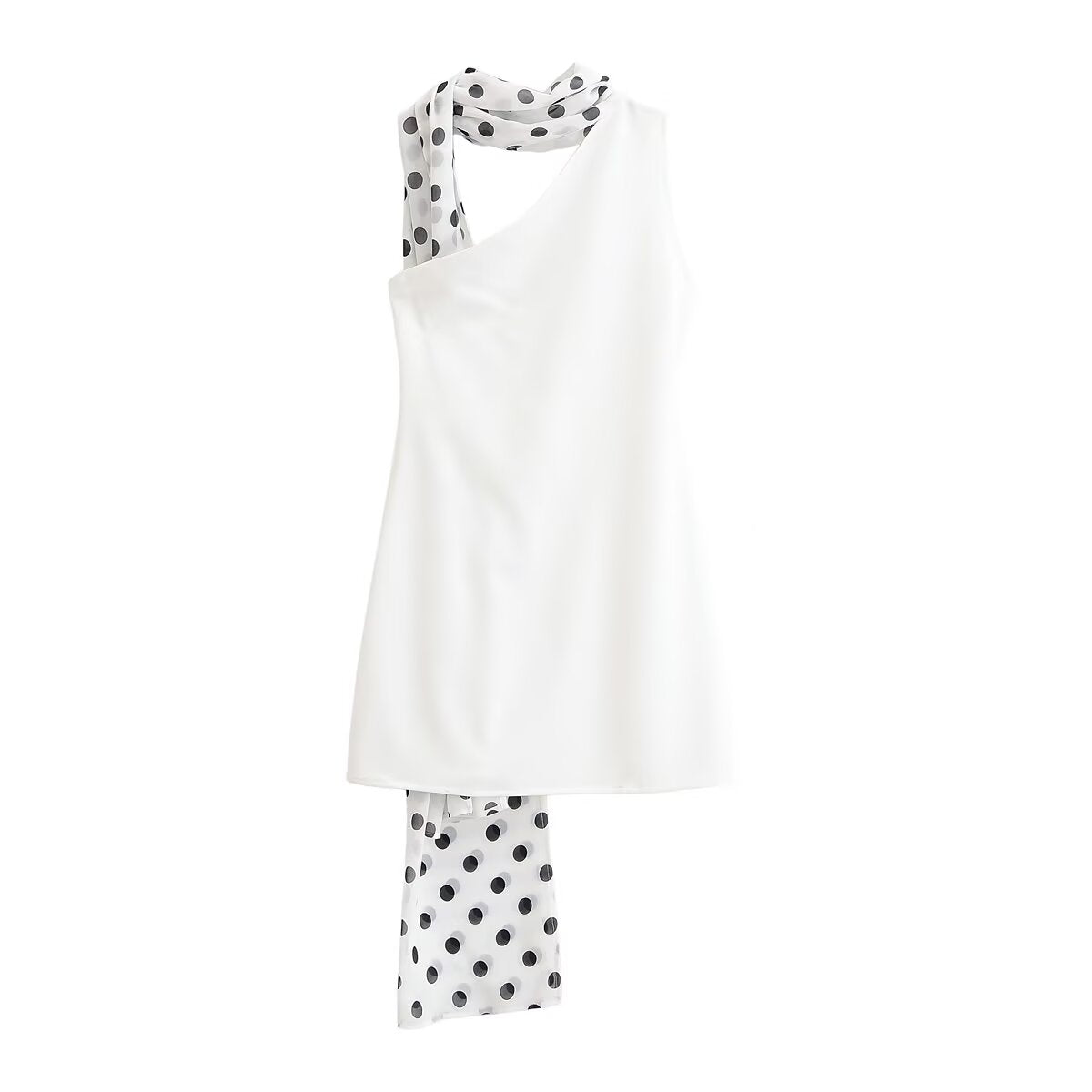 Women Clothing Summer Sexy Sexy Polka Dot Hanging Collar Dress