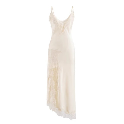 Autumn Winter Sexy Backless Maxi Dress Women Wear Lace Strap Dress Women