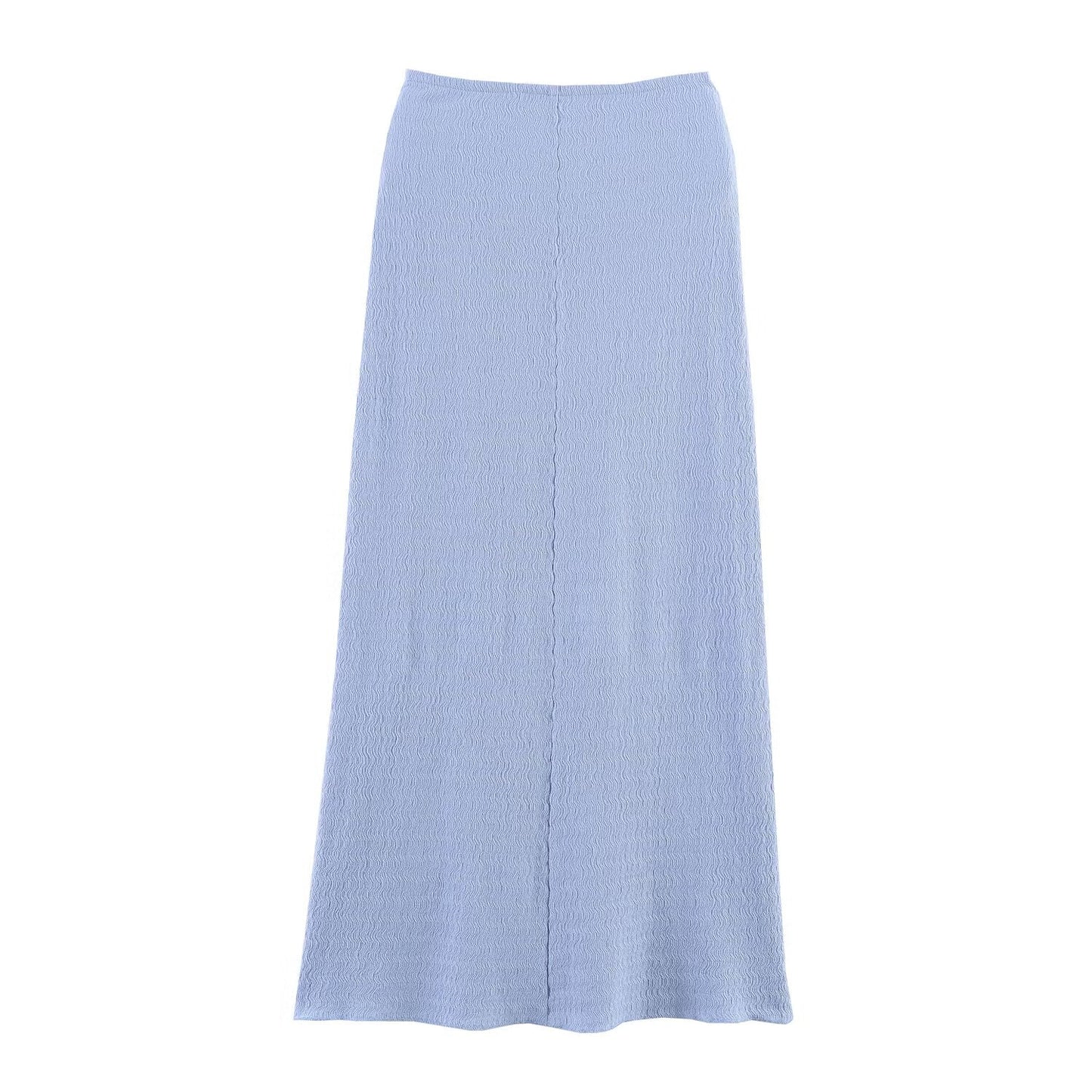 Women Summer Texture Tank Top Midi Skirt Set