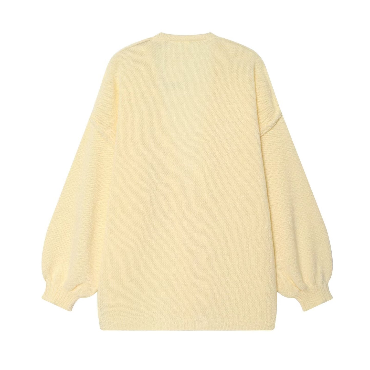 Women Clothing Fall Simple Thick Needle Idle Mid Length Sweater