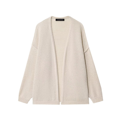 Women Clothing Fall Simple Thick Needle Idle Mid Length Sweater