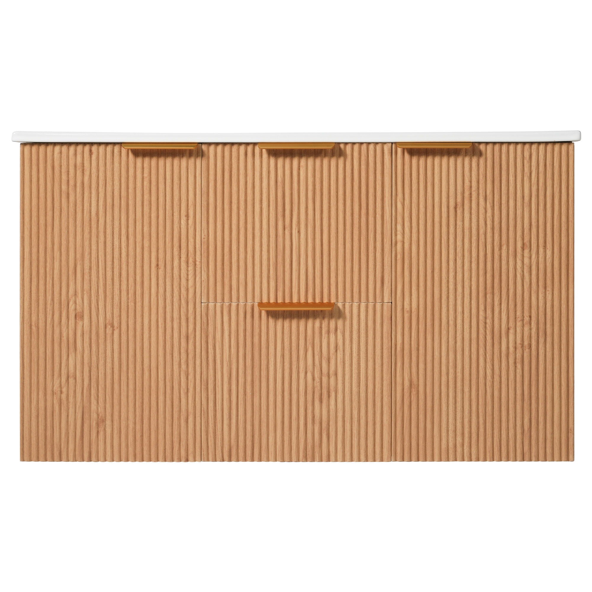 Modern Wall Mounted Bathroom Vanity, Soft Close Doors