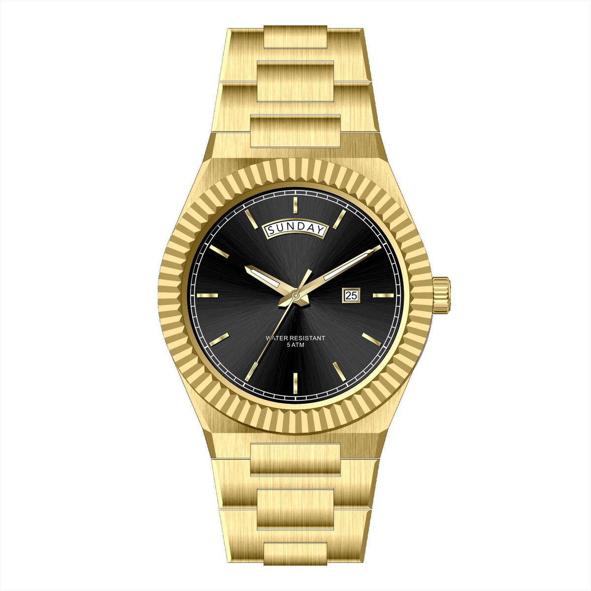 Business Gentleman's Log-Type Quartz Waterproof Steel Strap