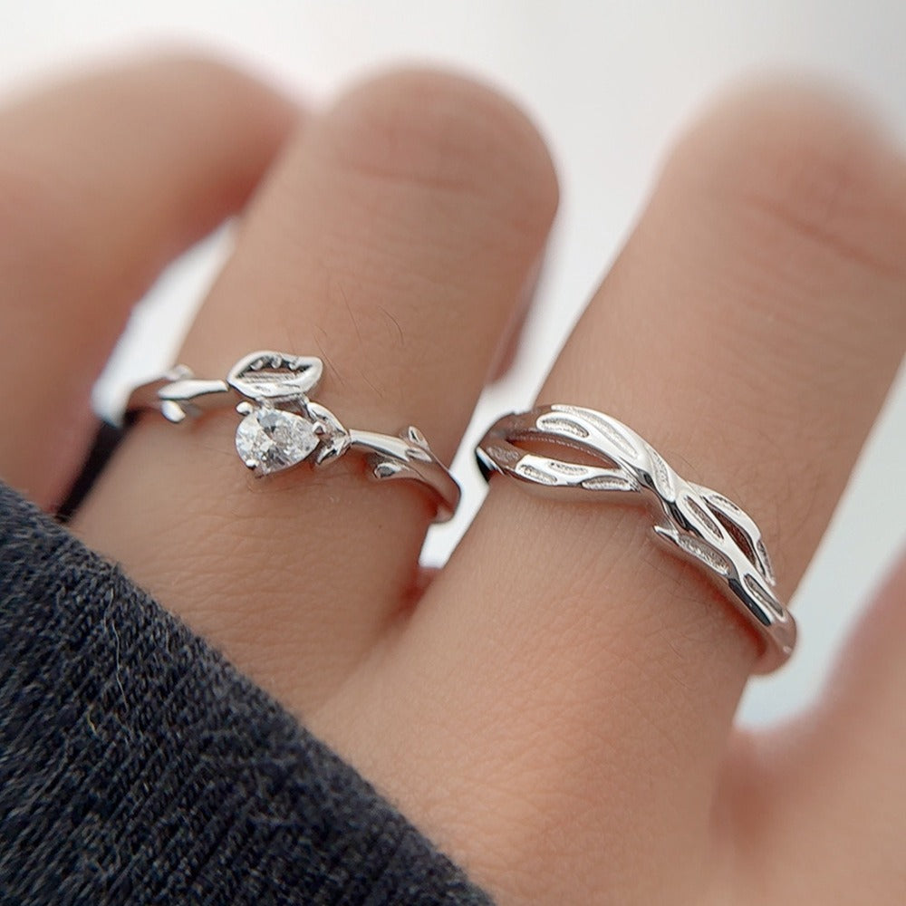S925 Silver Love Couple Ring
