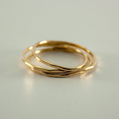 14K Gold Filled Stackable Twist Ring Minimal Everyday Band