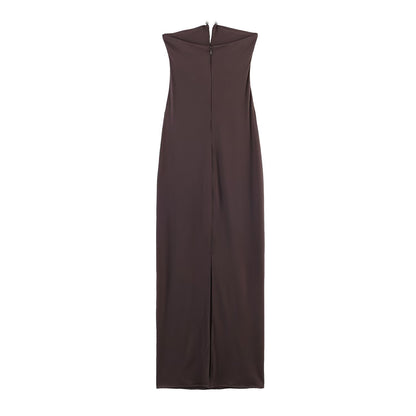 Women Clothing Elegant High Sense Slim Fit Slim Fit Tube Top Dress