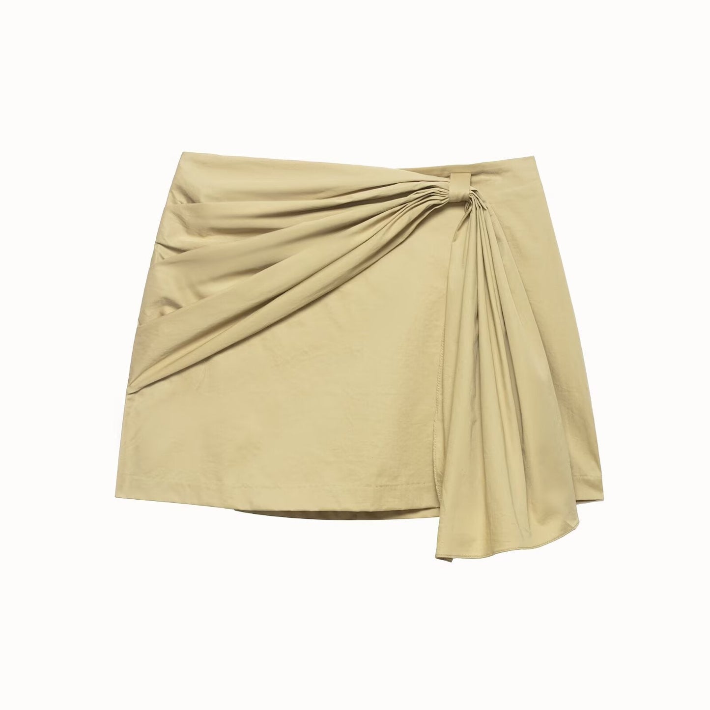 Women Clothing Top Product Lace up Design Diagonal Cloth Skirt