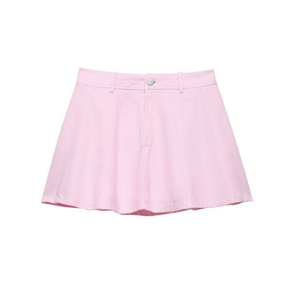Women Clothing Summer Sexy Slim Fit High Waist Pleated A line Culottes