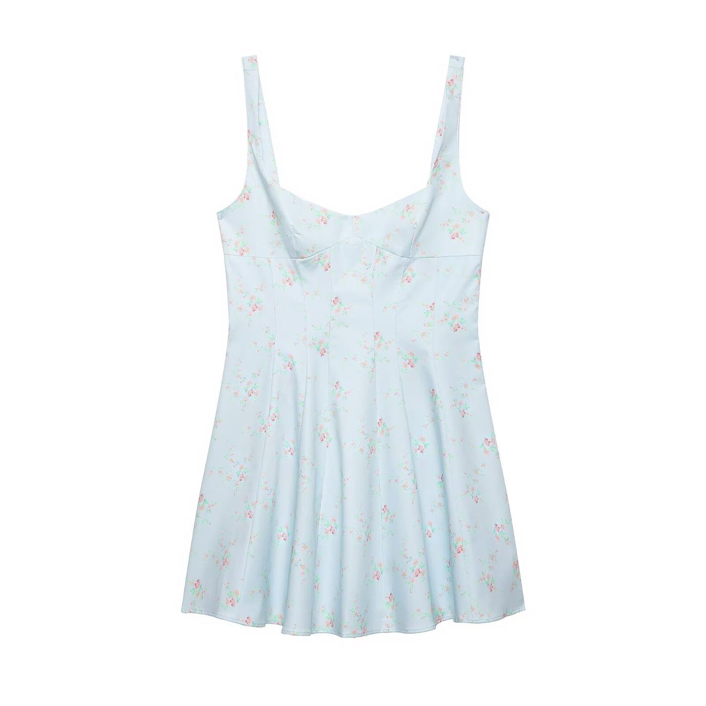 Women Clothing Summer Elegant V neck Floral Printing Slip Dress Women
