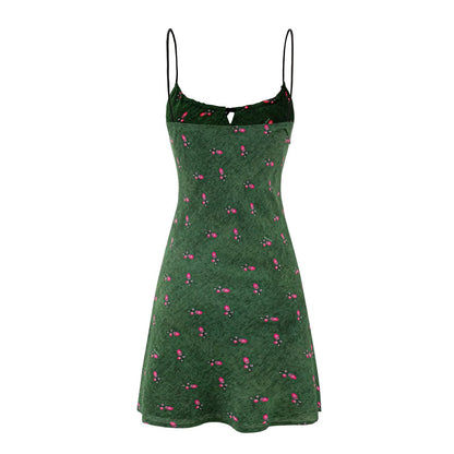 Sexy Backless Hip Dress Women Spring Summer Slim Fit Slimming Spaghetti Straps Dress