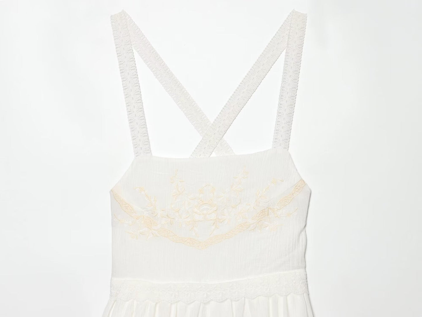 Women Clothing Summer Elegant Tulle Embroidered Mini Strap Dress