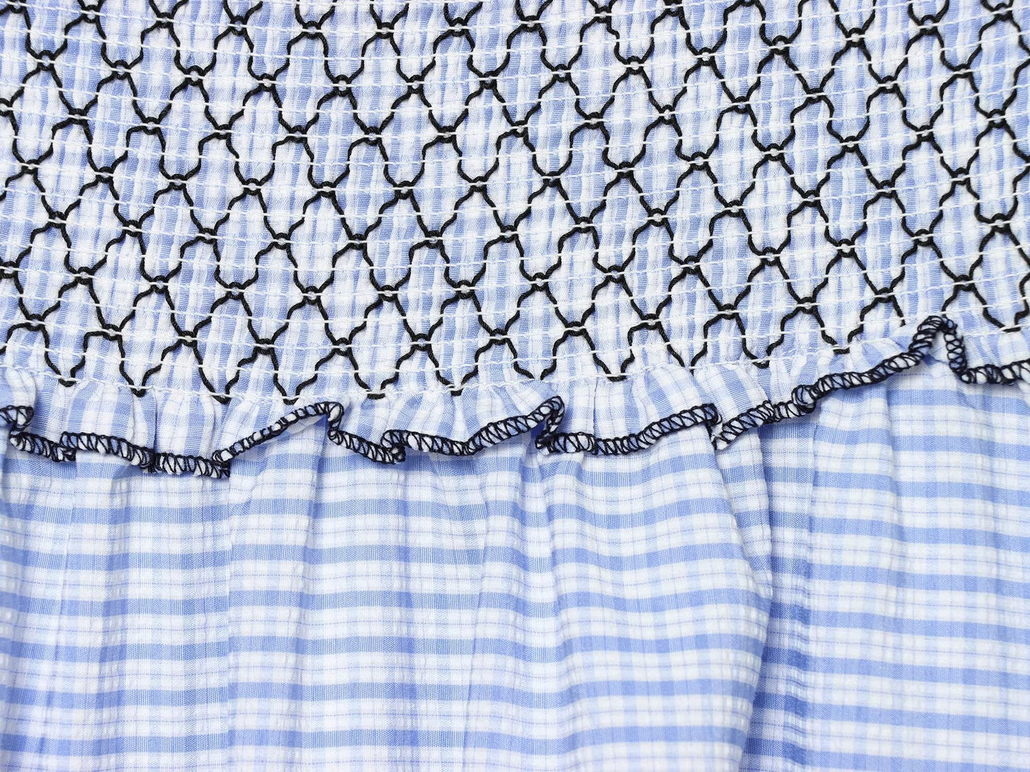 Women Clothing Summer Fashionable Lace Embroidered Plaid Midi Skirt