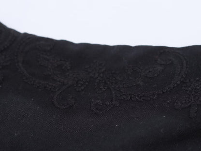 Elegant Black Slim Fit Slimming Lace Stitching Side Waist Split Sling Dress