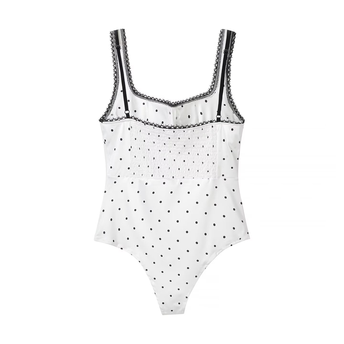 Women Clothing Gentle Sleeveless Stylish Simple Polka Dot Lace Sling Jumpsuit
