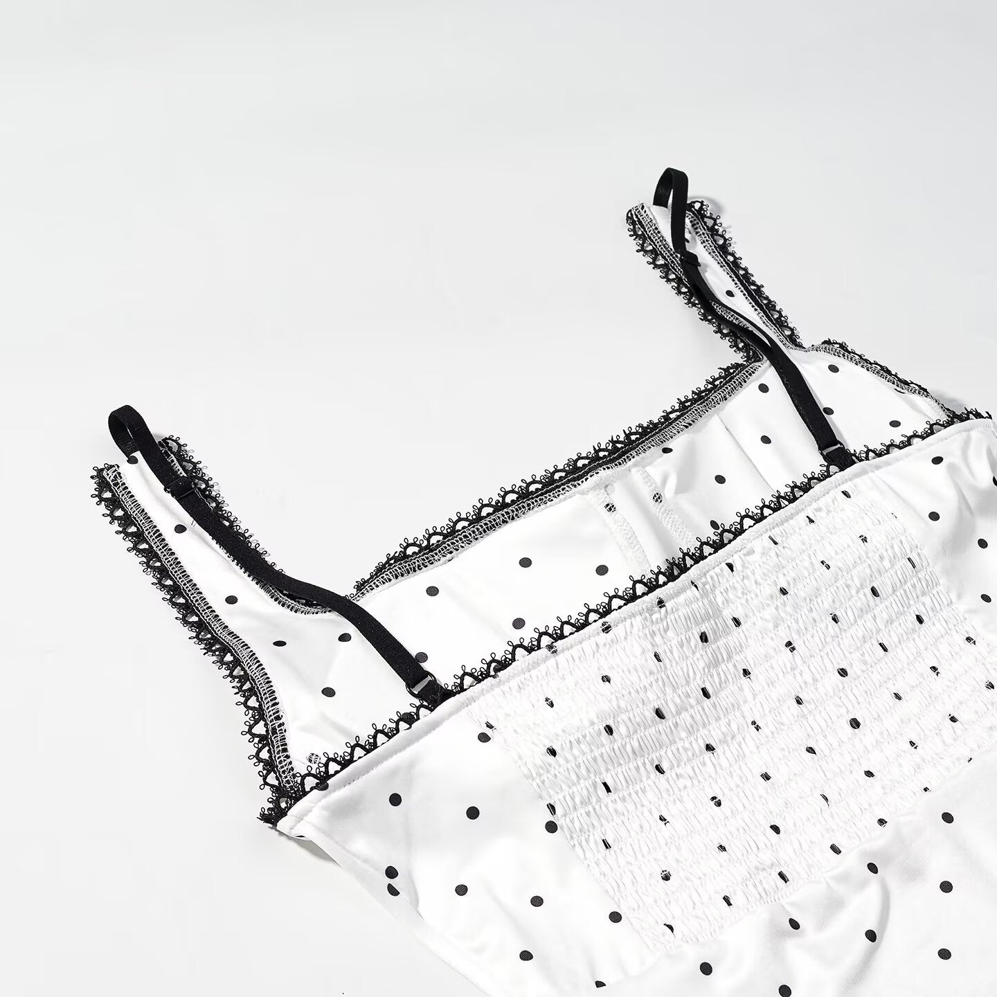 Women Clothing Gentle Sleeveless Stylish Simple Polka Dot Lace Sling Jumpsuit