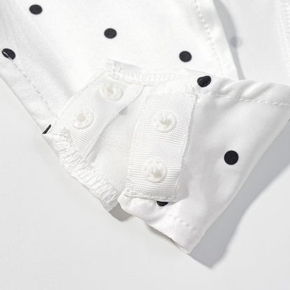 Women Clothing Gentle Sleeveless Stylish Simple Polka Dot Lace Sling Jumpsuit