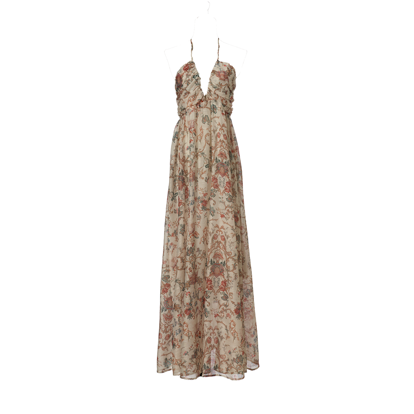Women Summer Printed Halter Neck Strapless Dress