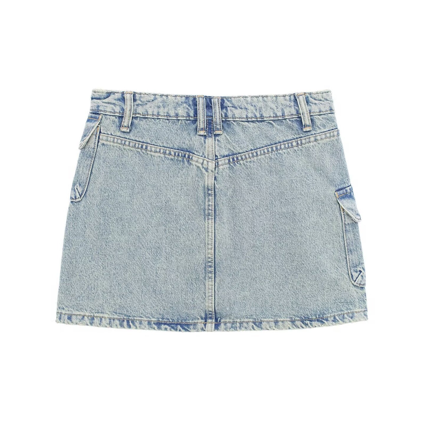 Women Clothing Summer Casual Trendy Overalls Sheath Denim Skirt