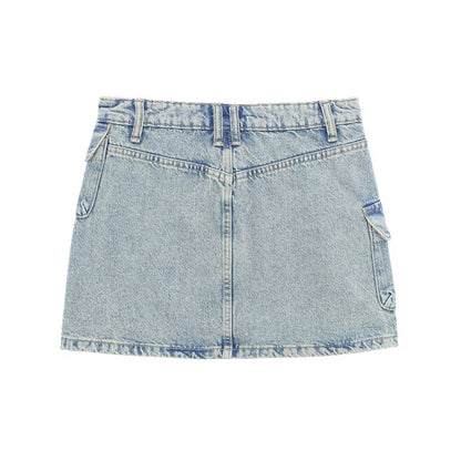 Women Clothing Summer Casual Trendy Overalls Sheath Denim Skirt